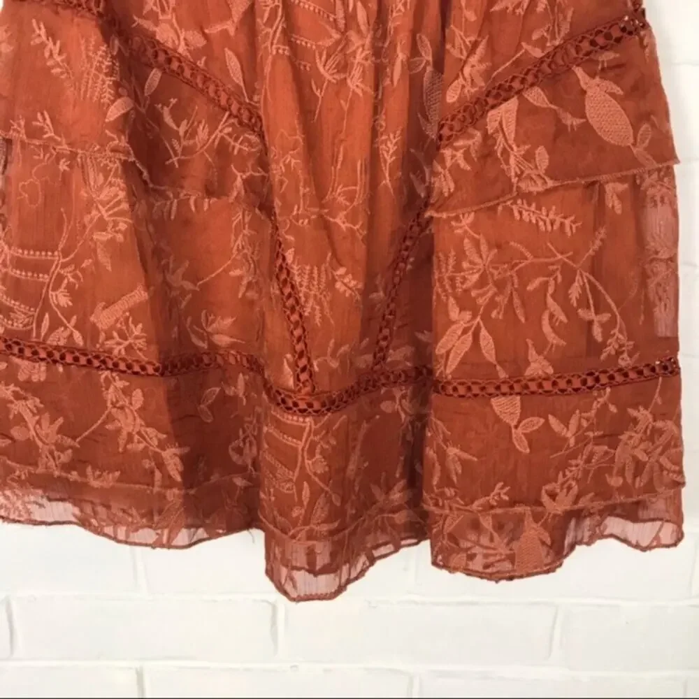 Q&A NWT Lace Ruffle Dainty Girly Mini Skirt